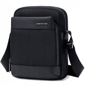 Saszetka męska czarna na ramię torba miejska wodoodporna biznesowa stylowa funkcjonalna 3,4 L Arctic Hunter K00679Black