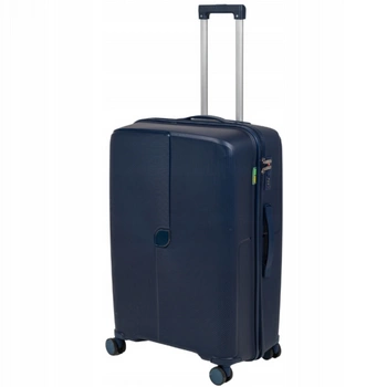 Walizka podróżna ciemnoniebieska duża na kółkach – lekka, wytrzymała i elegancka do samolotu Wowbag 7918L dark blue