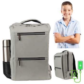 Plecak młodzieżowy szary - do szkoły, na studia, do pracy, mieści laptop 15,6 Wowbag BK91105 grey