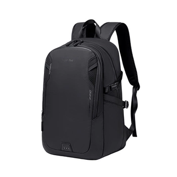 Czarny plecak miejski młodzieżowy, do pracy i podróży, 22 l, na laptopa 15,6", wodoodporny. SUPER FIVE FB700 Black.